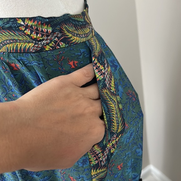 Voyage Silk Blue Maxi Skirt | Boho Luxe Resort Style | Zimmermann LoveShackFancy - Picture 11 of 13